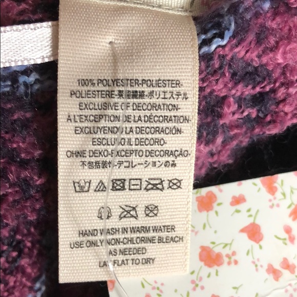 Free People Emerson Plaid Blanket Scarf Plum - Picture 8 of 8